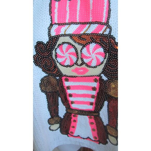NWT So festive simply Southern Sequined Nutcracker Oversized Top Size Medium - Picture 3 of 5